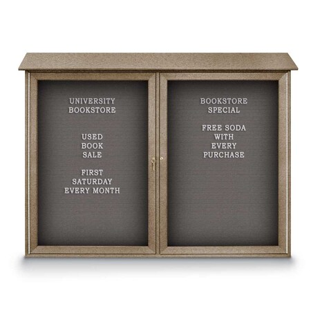 United Visual Products Indoor Enclosed Combo Board, 48"x36", White Frame/White Porc & Amethyst UVCB4836W-WHTPORC-AMETHY